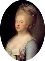 Muotokuva Caroline Matildasta, Ison-Britannian prinsessasta 1751-1775, Tanskan kuningattaresta, 1771