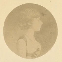Mezzotint-muotokuva tytöstä profiilissa, St. Meminin muotokuvakokoelmasta, 1862.