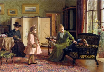When First We Meet per Hayllar, Jessica (1858-1940). Oli sobre tela, mida: 45,7x66 finlandès