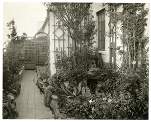 Rouva Regina Jaisin puutarha, n. 1936-37 (gelatiinihopea valokuva)