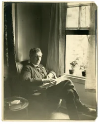 John Cowper Powys Llewelyn Powys, n. 1905–1940 (gelatiinihopea valokuva)