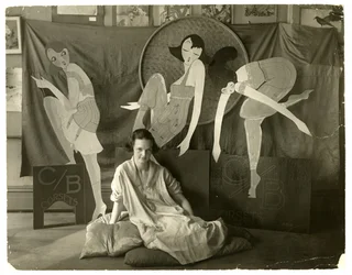 Lin kaupassaan, Greenwich Village, New York, USA, n. 1916-20 (gelatiinihopeakuva)