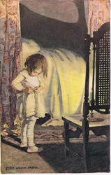 Nuori tyttö riisuutumassa, Robert Louis Stevensonin teoksesta "A Child