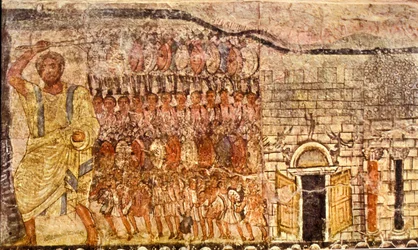 Exodus ja Punaisenmeren ylitys (tempera kipsissä)