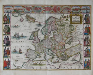 Euroopan kartta teoksesta Atlas Maior