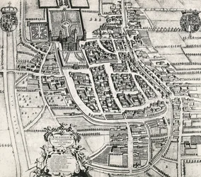 Racconigin kartta, kaiverrus Joan Blaeu (1596-1673), Italia