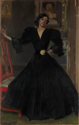 Señora de Sorolla mustissa