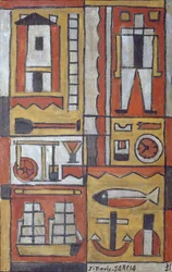 Rakentava (tempera kankaalle)