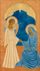 Annunciation, 2005 (munatempera ja 24k kultaa puulle).