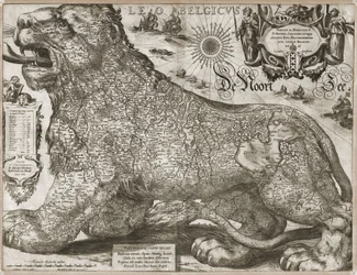 Leo Belgicus - Alankomaiden kartta (1611)