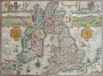 Ison-Britannian ja Irlannin kuningaskunnan kartta, 1610