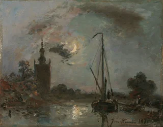 Overschie kuunvalossa
