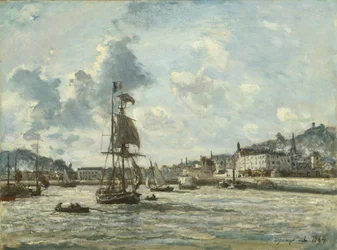 Honfleurin sataman sisäänkäynti, 1863-64