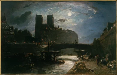 Notredame de Paris kuunvalossa