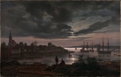 Norjalainen:  Larvik kuunvalossa Larvik by Moonlight