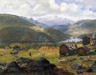 Johan Christian Clausen Dahlin (1788-1857) norjalainen laakso, Norja 19. vuosisata.