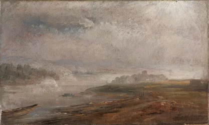 Elbe sumuisena aamuna