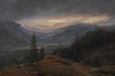 Näkymä Hallingdalin yli, 1844.