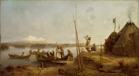 Morsiamen kotiinpaluu Hornavan-järvellä