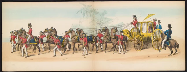 Delftin opiskelijoiden naamiaiset, 1857 (levy 3) Delftin opiskelijakunnan jäsenten pitämä pukukulkue 5. toukokuuta 1857, ja se kuvaa Djokjokartan sulttaanin Garebeg-kulkuetta ja Hollannin tyypillisimpiä tyyppejä.