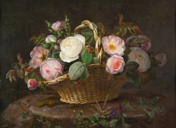 Kori ja kukkia, noin 1843