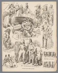Sarjakuva osavaltioiden kenraalin avajaisista 1870 Osavaltioiden kenraalin avajaiset (otsikko esineessä)