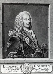 Ludvig Holberg, kaiverrus Johann Martin Bernigerothin, 1757