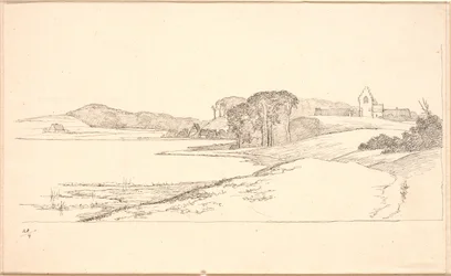 Erä Søllerød Sø, t.h. kirkko
