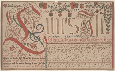 Kirjoitusharjoitus Vorschrift Esther Hadmännille, Fraktur Maalauskynä ja muste wc:llä paperille