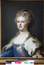 Keisarinna Marie Feodorovna (Sophie Dorothee of Württemberg) - Muotokuva keisarinna Maria Feodorovnasta (Sophie Dorothea of ​​​​Württemberg) (1759-1828) - Johann-Baptist von Lampi, vanhempi (1751-1830). Öljy kankaalle, loppu 18. - 19. vuosisadan alku .. Yk