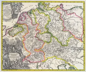Saksan hydrografinen kartta, noin 1720 (kaiverrus)