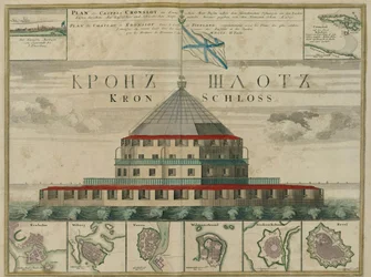 Kronstadtin linnoituksen suunnitelma, 1750