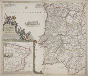Portugali ja Algarve (Portugallia et Algarbiae), n. 1704 (käsinvärinen etsaus)