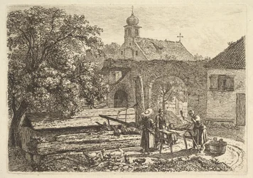 Pesu arteesisessa kaivossa, 1817.