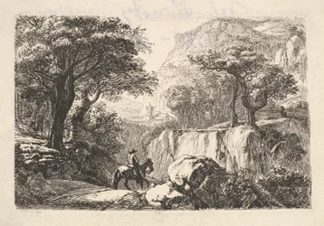 Ratsastaja rotkossa, 1800-luku.