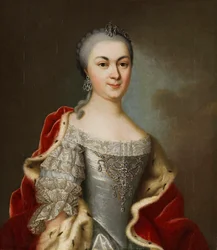 Hessen-Darmstadtin prinsessa Maria Louise Albertinen muotokuva, noin 1760.