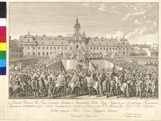 Keisari Leopold II:n kruunaus Unkarin kuninkaaksi Bratislavassa 15. marraskuuta 1790