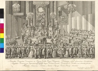 Keisari Leopold II:n kruunaaminen Unkarin kuninkaaksi Bratislavassa 15. marraskuuta 1790