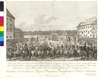 Keisari Leopold II:n kruunaus Unkarin kuninkaaksi Bratislavassa 15. marraskuuta 1790