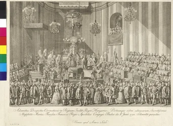Keisarinna Maria Teresian kruunaus Unkarin kuningattareksi Budapestissa 10. kesäkuuta 1792
