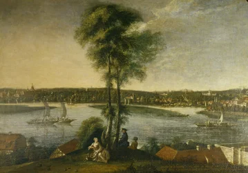 Potsdam, Sanssoucin palatsin puisto Brauhausbergiltä käsin