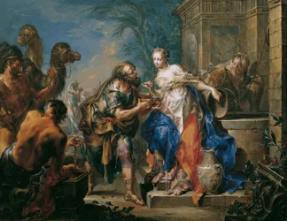 Rebekka kaivon äärellä, noin 1735 (öljy kuparille).