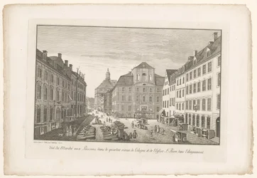 Näkymä Kölnin kalatorille Sint-Petruskerkin kanssa Näkymä kalatorille Kölnin vanhassakaupungissa ja Eglise-kadulle. Pierre, dans l