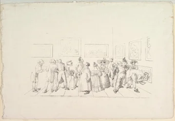 Yleisö näyttelyssä, 1831.