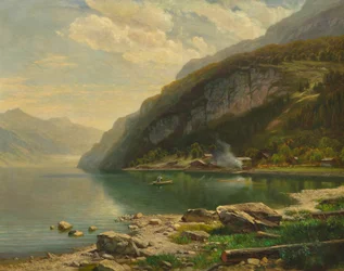 Johann Gottfried Steffan Brienz-järvellä noin 1883