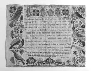 Syntymä- ja kastetodistus, 1786.