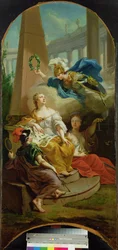Allegoria, joka edustaa Hessen-Kasselin maahautalaisten vauras hallintoa, 1764