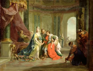 Anthony, kuolettavasti haavoittunut, Kleopatran kanssa, n. 1797-1799