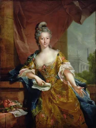 Näyttelijä Mademoiselle Evrard, n. 1770-80