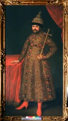 Muotokuva tsaari de Russie Michel I Fjodorovitsh Romanov (1596-1645) (Venäjän tsaari Mikhail I Fjodorovitšin muotokuva) - Johan Heinrich Wedekindin (1674-1736) kuva, öljy kankaalle